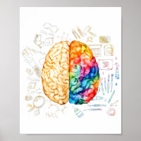 Cerveau Coloré - Science Et Art - Neuroscience Ne