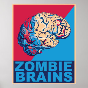 Affiche Cerveau de zombi
