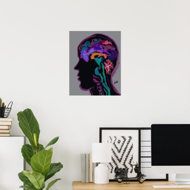 Affiche Cerveau en désordre (Bureau à domicile)