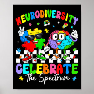 Affiche Cerveau neurodiversité autisme sensibilisation asd