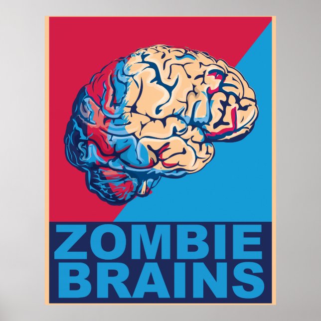 Affiche Cerveau Zombie (Devant)