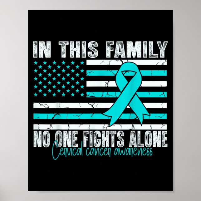Affiche Cervical Cancer Awareness Women Men Cervical Cance (Devant)