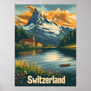 Affiche Cervin majestueux : Lakeside Bliss en Suisse