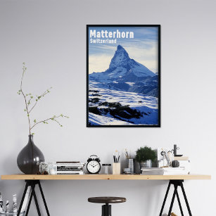Affiche Cervin vintage, Suisse