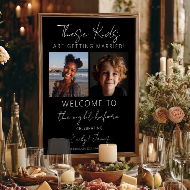 Affiche Ces Enfants Se Marient Dîner De Répétition (These Kids Are Getting Married Rehearsal Dinner Poster)
