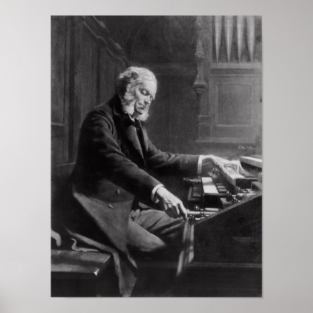 Affiche César Franck à la console de l'orgue (Devant)