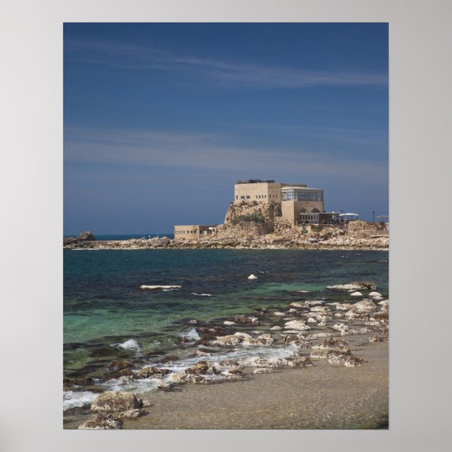 Affiche Césarée ruines du port construit par Hérode le Gra (Devant)