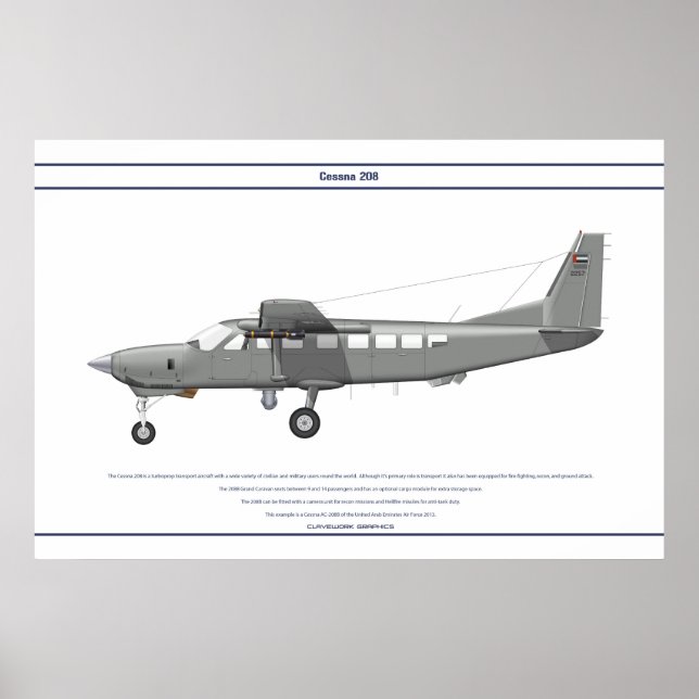 Affiche Cessna 208 UAE (Devant)