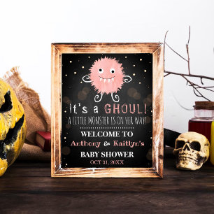Affiche C'est A Ghoul ! Baby shower d'Halloween de Little
