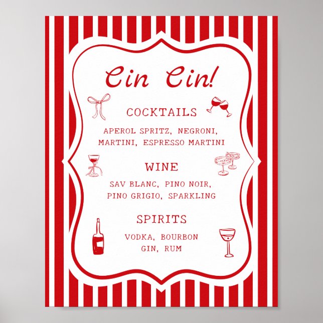 Affiche C'est Amore Fête des mariées Bar (Devant)