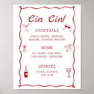 Affiche C'est Amore Fête des mariées Cin Cin Bar
