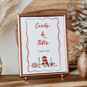 Affiche C'est Amore Italien Red Fêtes des mariées Cartes C