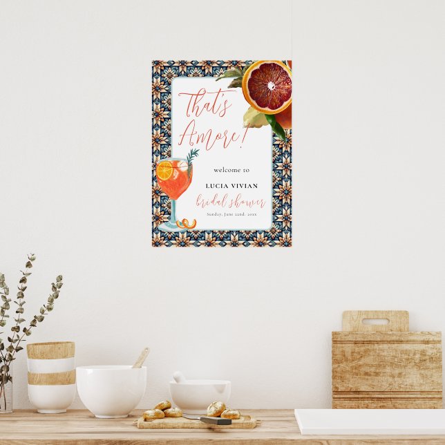 Affiche C'est Amore Juicy Orange Spritz Bridal Welcome (Cuisine)