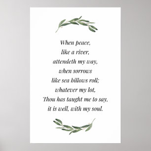 Affiche C'Est Bien Avec Mon Âme, La Bible Verse Print, Hym