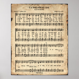 Affiche C'est bien avec mon âme Vintage Hymne