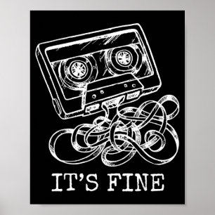 Affiche C'est bien cassette rétro années 90 musique