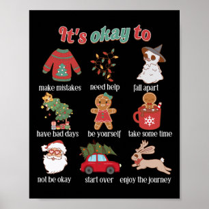 Affiche C'est Bien Pour La Santé Mentale Noël Conseillère 