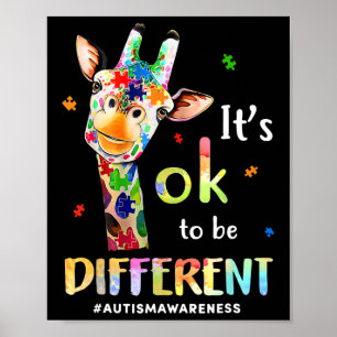 Affiche C'Est Bon D'Être Un Puzzle De Giraffe Différent Au