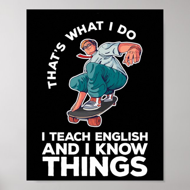 Affiche C'est ce que je fais enseigner l'anglais drôle ska (Devant)
