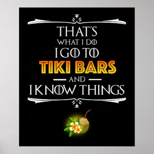 Affiche C'est ce que je fais - Je vais aux bars Tiki