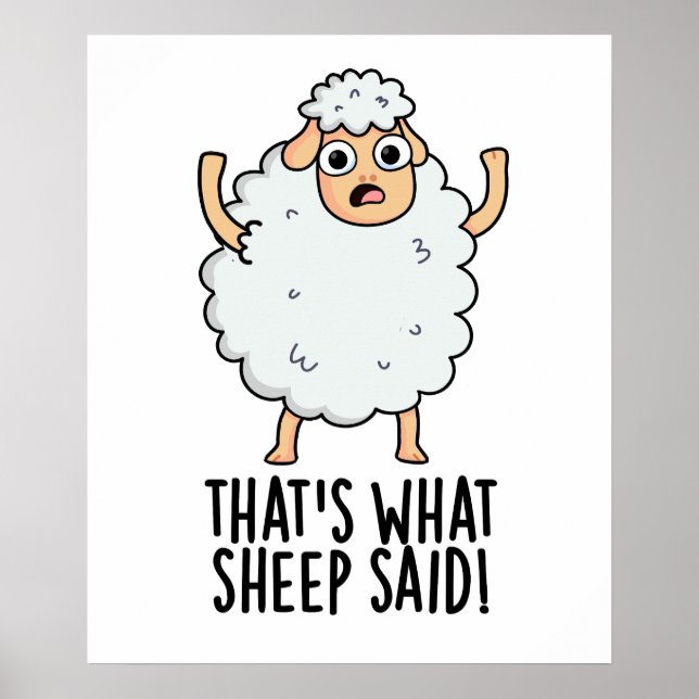 Affiche C'est ce que le mouton a dit Blague drôle sur les  (Devant)