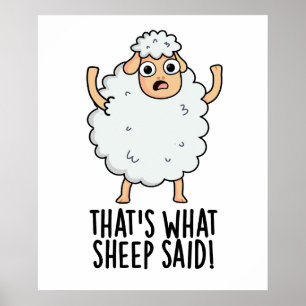 Affiche C'est ce que Sheep a dit amusant jeu animal