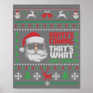 Affiche C'est ce qu'elle a dit mauvais Noël Design