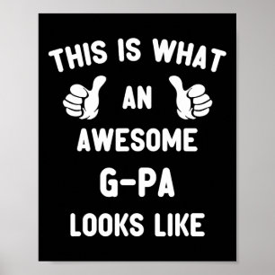 Affiche C'Est Ce Qu'Un Super G-pa Ressemble À Un Gpa Cool