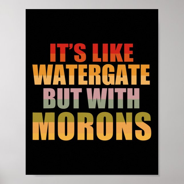 Affiche C'est comme Watergate mais avec des idiots drôle D (Devant)