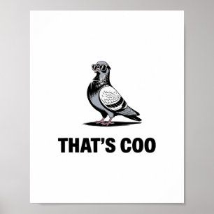 Affiche C'est Coo - Drôle de pigeon avec des lunettes 2