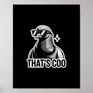 Affiche C'est Coo - Pigeon Drôle Avec Des Lunettes De Sole
