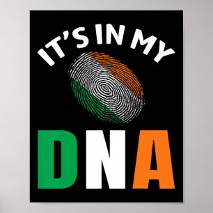 Affiche C'est Dans Mon Adn Irlande Drapeau Irlandais Cadea
