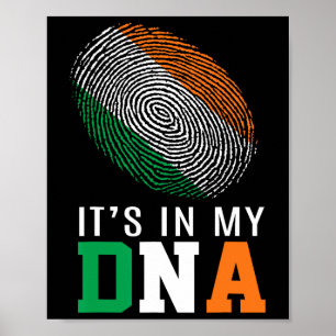 Affiche C'est Dans Mon Adn Irlande Drapeau Irlandais Cadea