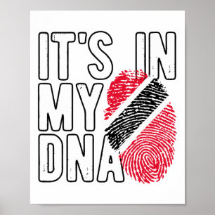 Affiche C'est dans mon Adn Trinidad et Togo Drapeau Fière