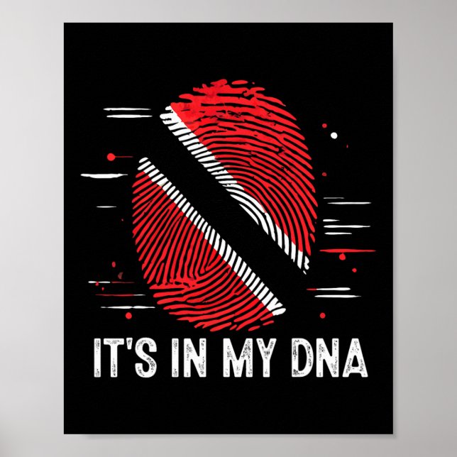 Affiche C'est dans mon Adn Trinidad et Togo Drapeau Fière  (Devant)