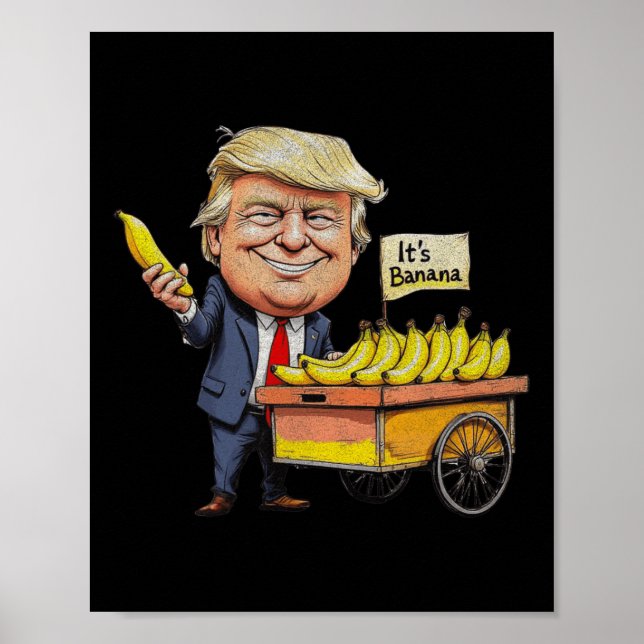 Affiche C'est de la banane (pour l'échelle) drôle Trump ba (Devant)