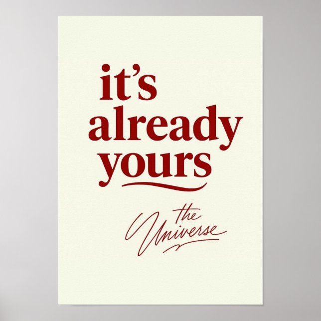 Affiche C'est déjà à vous – Manifestation Inspirante  (Devant)