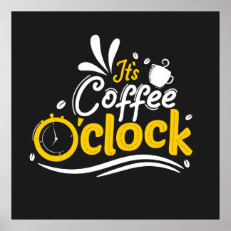 Affiche C'Est Du Café Ou De L'Horloge