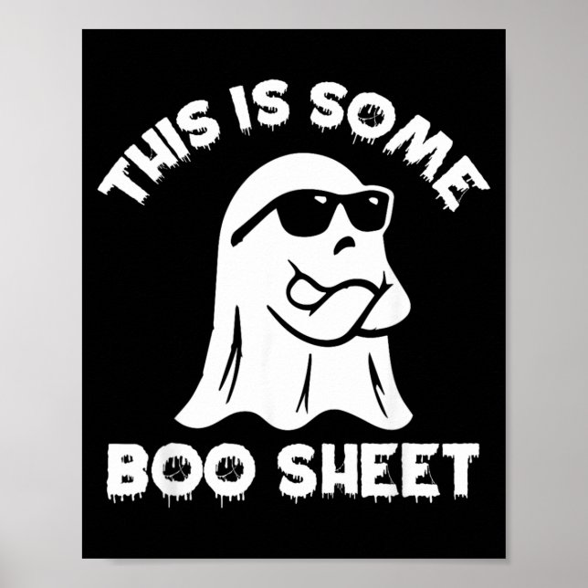 Affiche C'est du Papier de Boo Fantôme Drôle Rétro Hallowe (Devant)