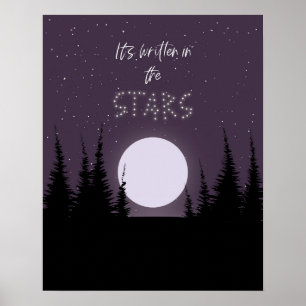 Affiche C'est écrit dans l'affiche violet de la forêt des