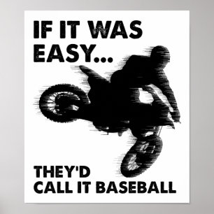 Affiche C'est facile, Baseball drôle d'affiche