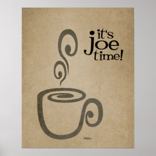 Affiche C'est Joe Time Coffee Cup Print