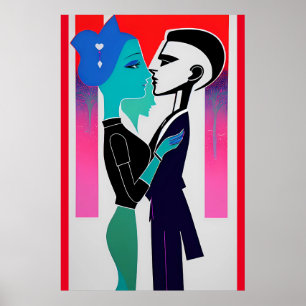 Affiche C'est juste nous, Baby Retrowave Art