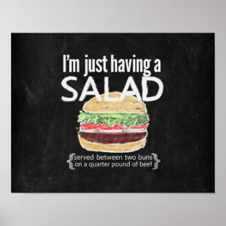 Affiche C'est juste une salade (hem...Poster amusant