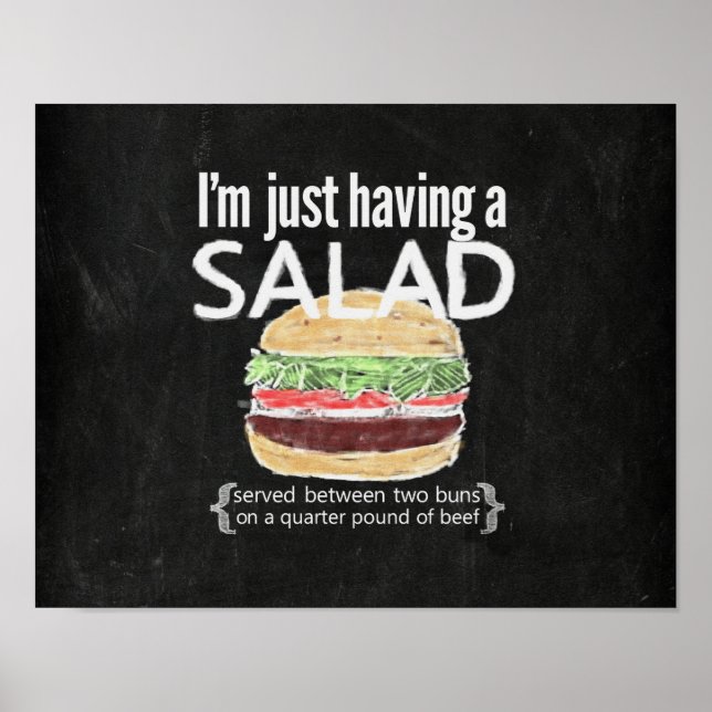 Affiche C'est juste une salade (hem...Poster amusant (Devant)