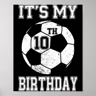 Affiche C'est la conception de football pour mon 10e anniv