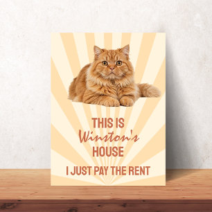 Affiche C'est la maison du chat, je paie juste le loyer pe