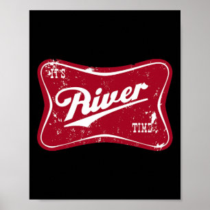 Affiche C'est la période drôle de pêche de rivière