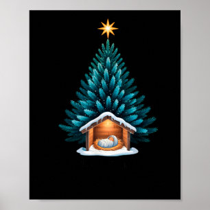 Affiche C'est la raison bébé Jésus crèche nativité Noël