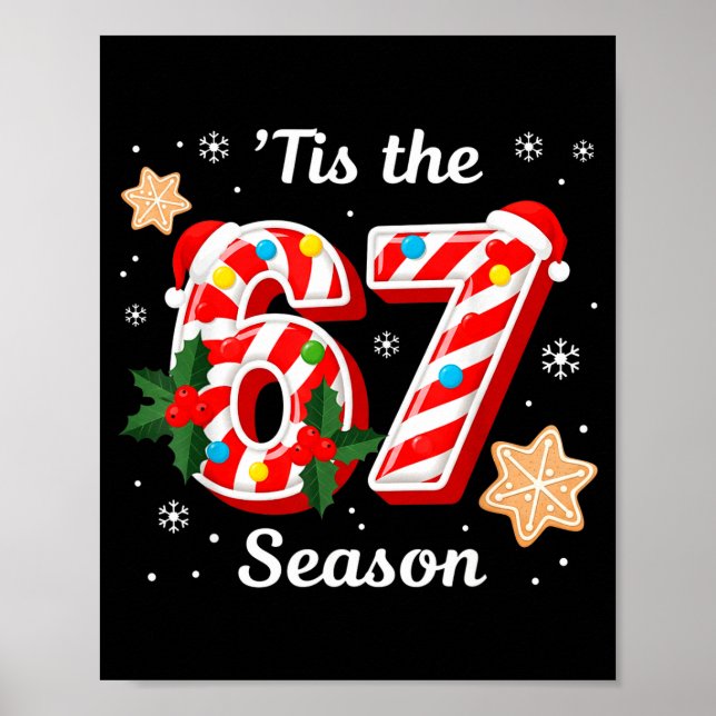 Affiche C'est la saison 67 Six Sept Noël Brainrot Mem (Devant)